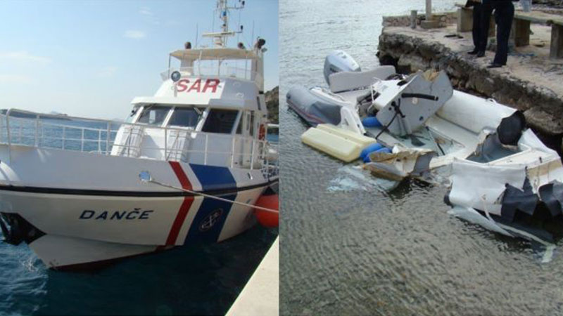 Sudar broda “Danče” i brodice oznake “690 DB” – Koločepski kanal, 25.04.2017.