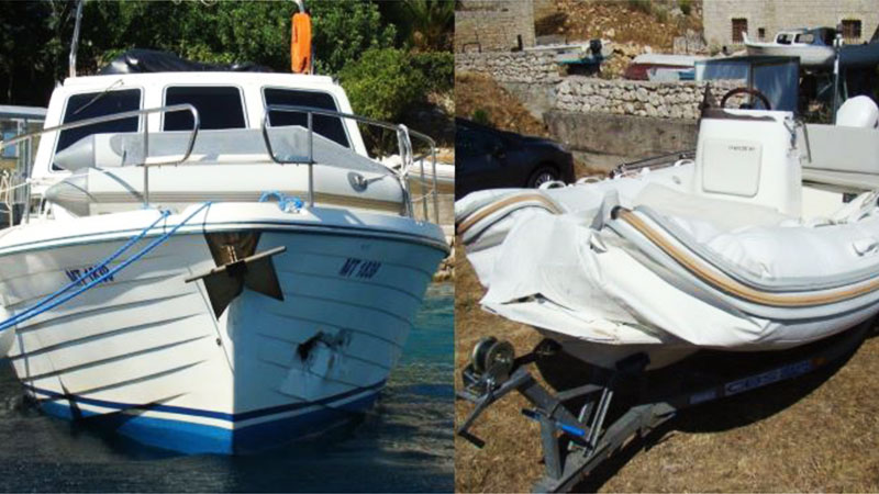 Sudar brodica oznaka “MT 1839” i “CZ 111 018” – Pelješki kanal, 12.07.2017.