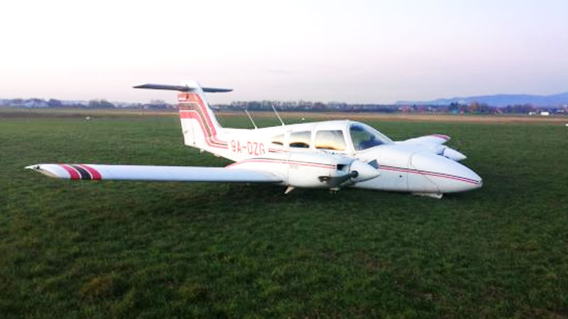 Ozbiljna nezgoda prilikom slijetanja zrakoplova tipa Piper PA-44-180 – Aerodrom Lučko (LDZL), 24.11.2020.